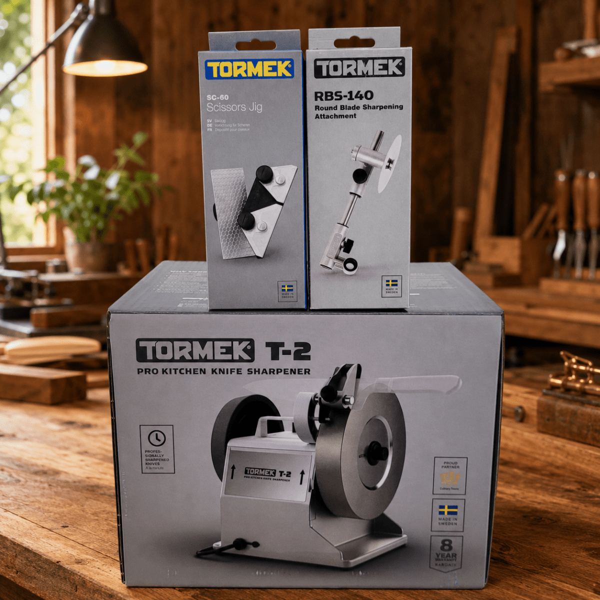 Pack Afiladora Tormek T2 + Guia SC-60 + Guia RBS-140 0