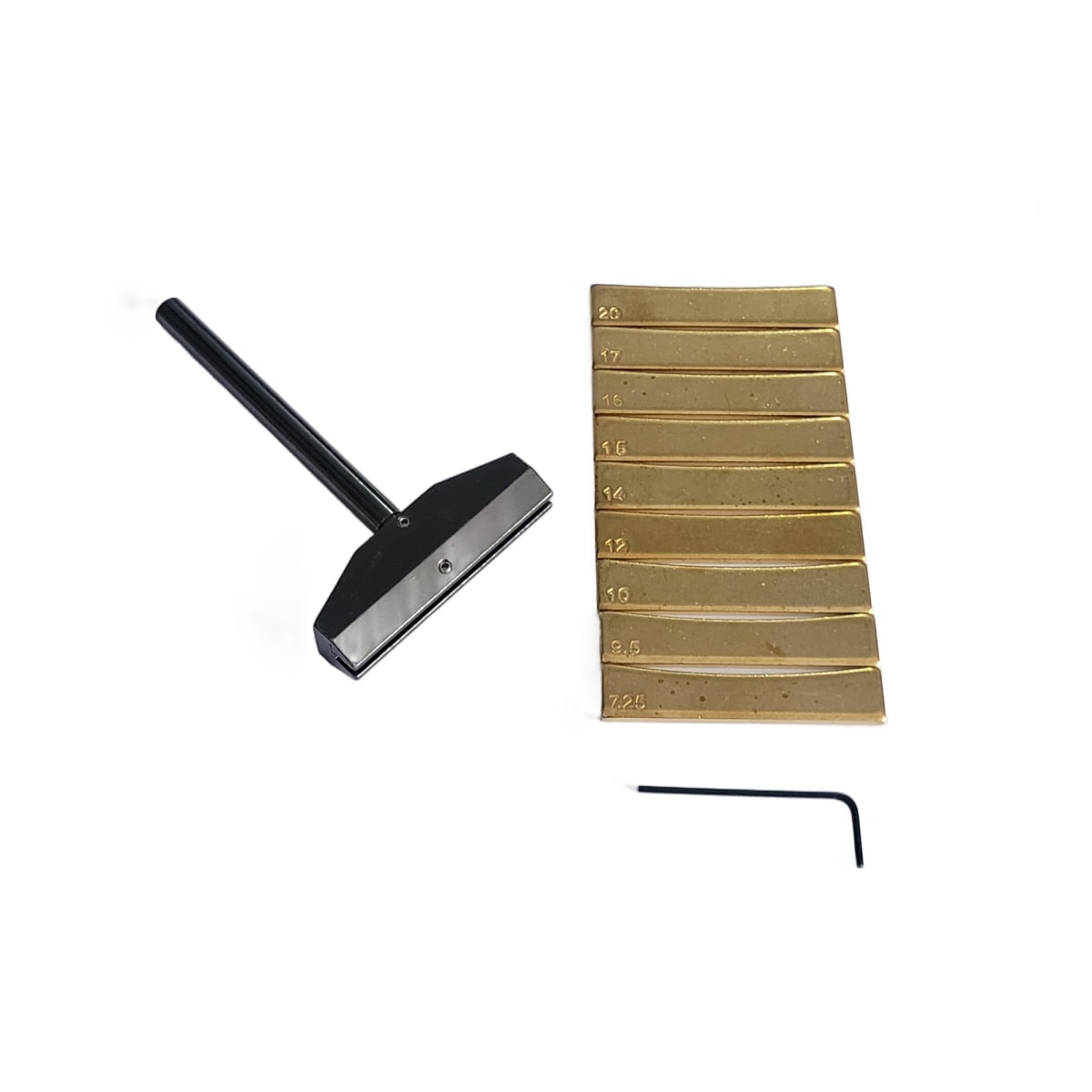 Set de 9 Insertos de Bronce con Radio para instalacion de trastes4