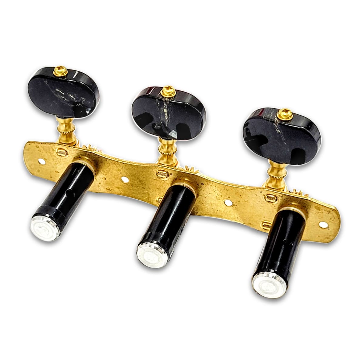 Clavijero Guitarra Clásica Gotoh 3L+3R Gold 35ARB1800-BB Bronce Sólido y Botón de Plastico Negro3