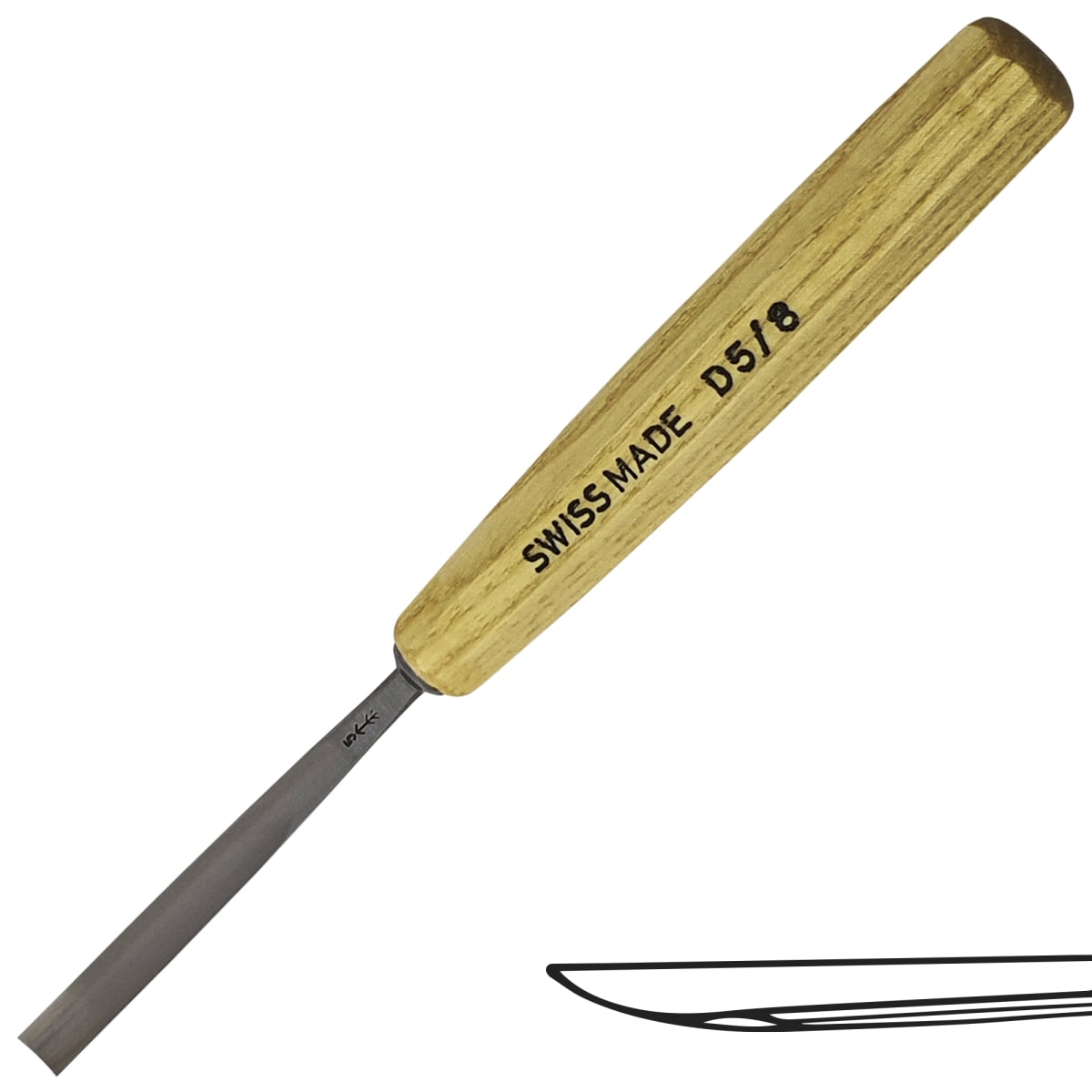 Gubia Nº D5 de 8 mm. Semi Plana 0