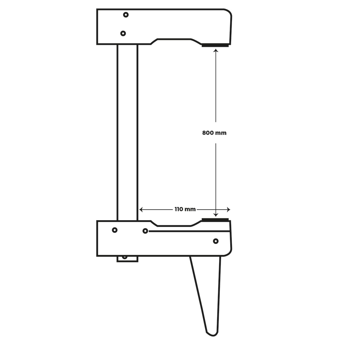 Prensa Klemmsia. Mod: 900080 Sargento de 800 mm de largo2