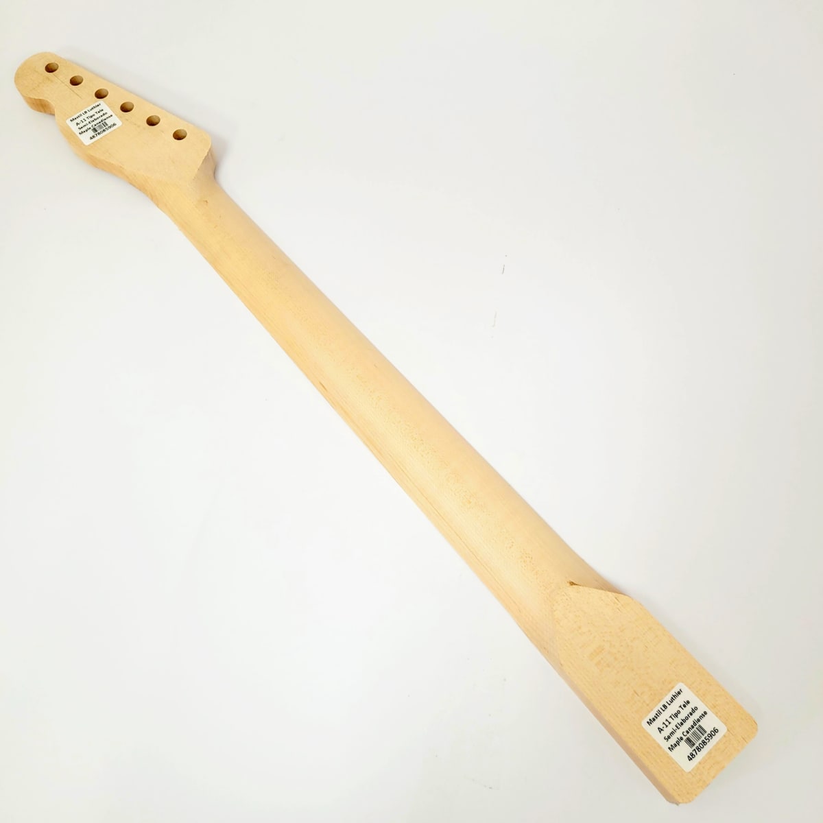 Mastil LB Luthier A-11 Tipo Tele Semi Elaborado de Maple Canadiense Especial3