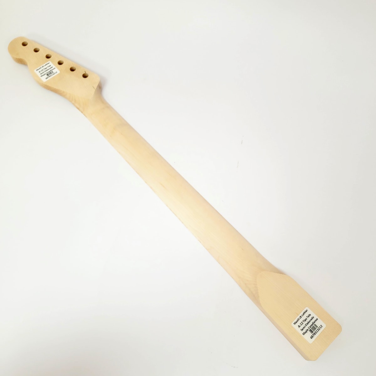 Mastil LB Luthier A-12 Tipo Tele Semi Elaborado de Maple Canadiense Especial4