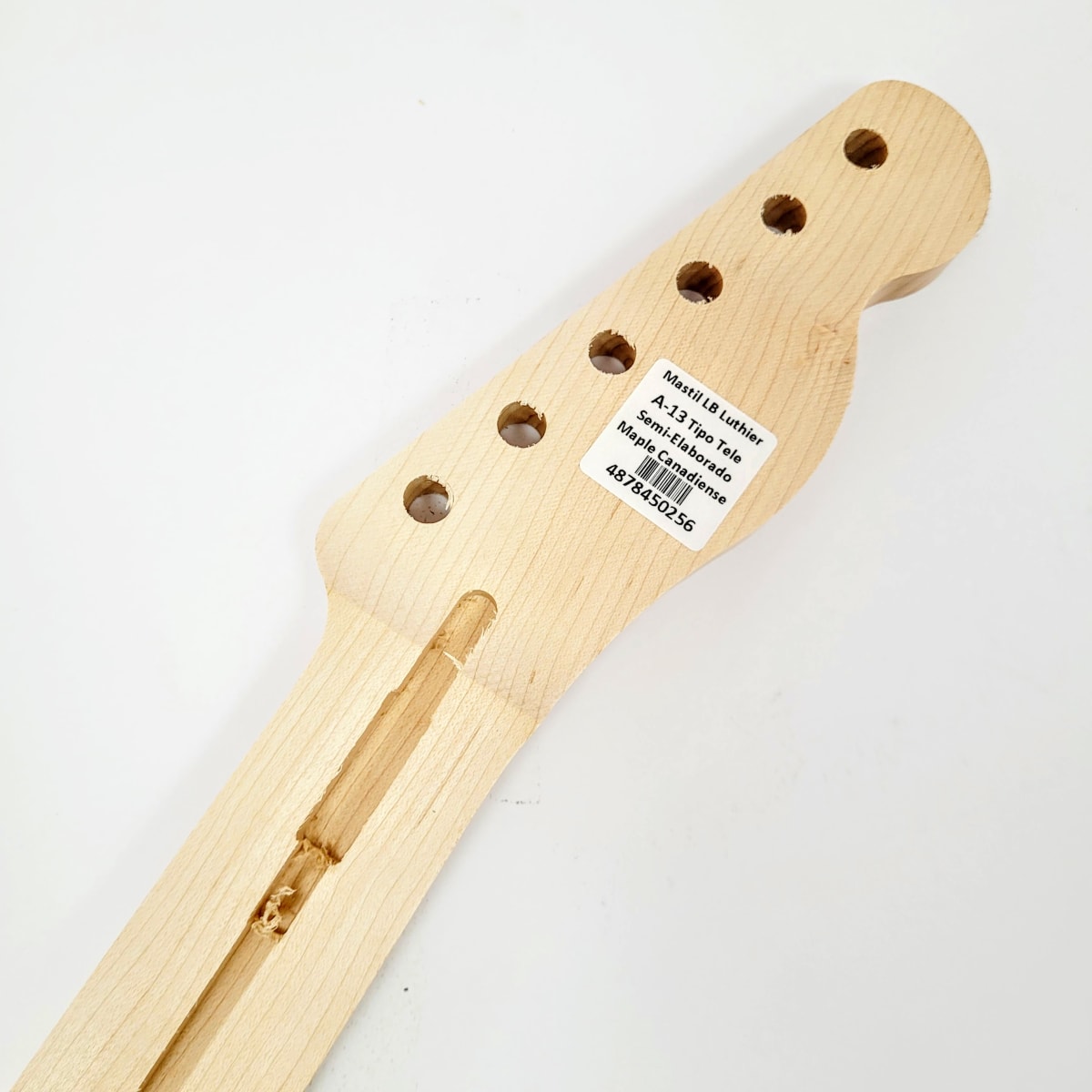 Mastil LB Luthier A-13 Tipo Tele Semi Elaborado de Maple Canadiense Especial2