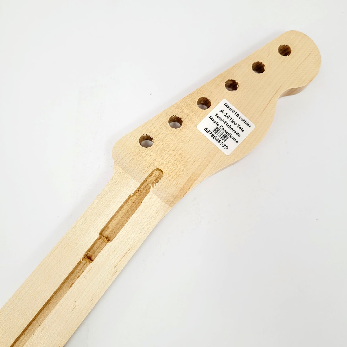 Mastil LB Luthier A-14 Tipo Tele Semi Elaborado de Maple Canadiense Especial2