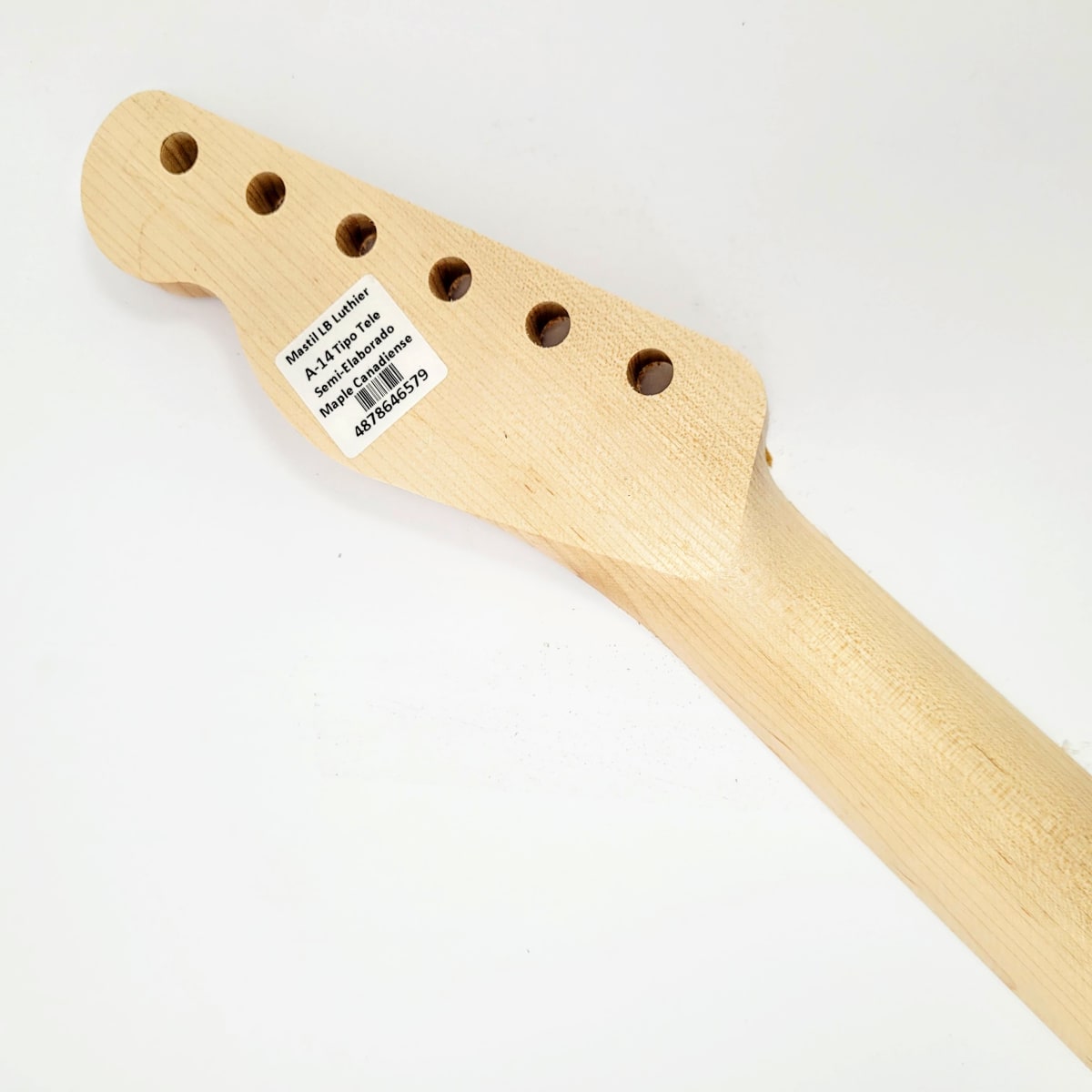 Mastil LB Luthier A-14 Tipo Tele Semi Elaborado de Maple Canadiense Especial5