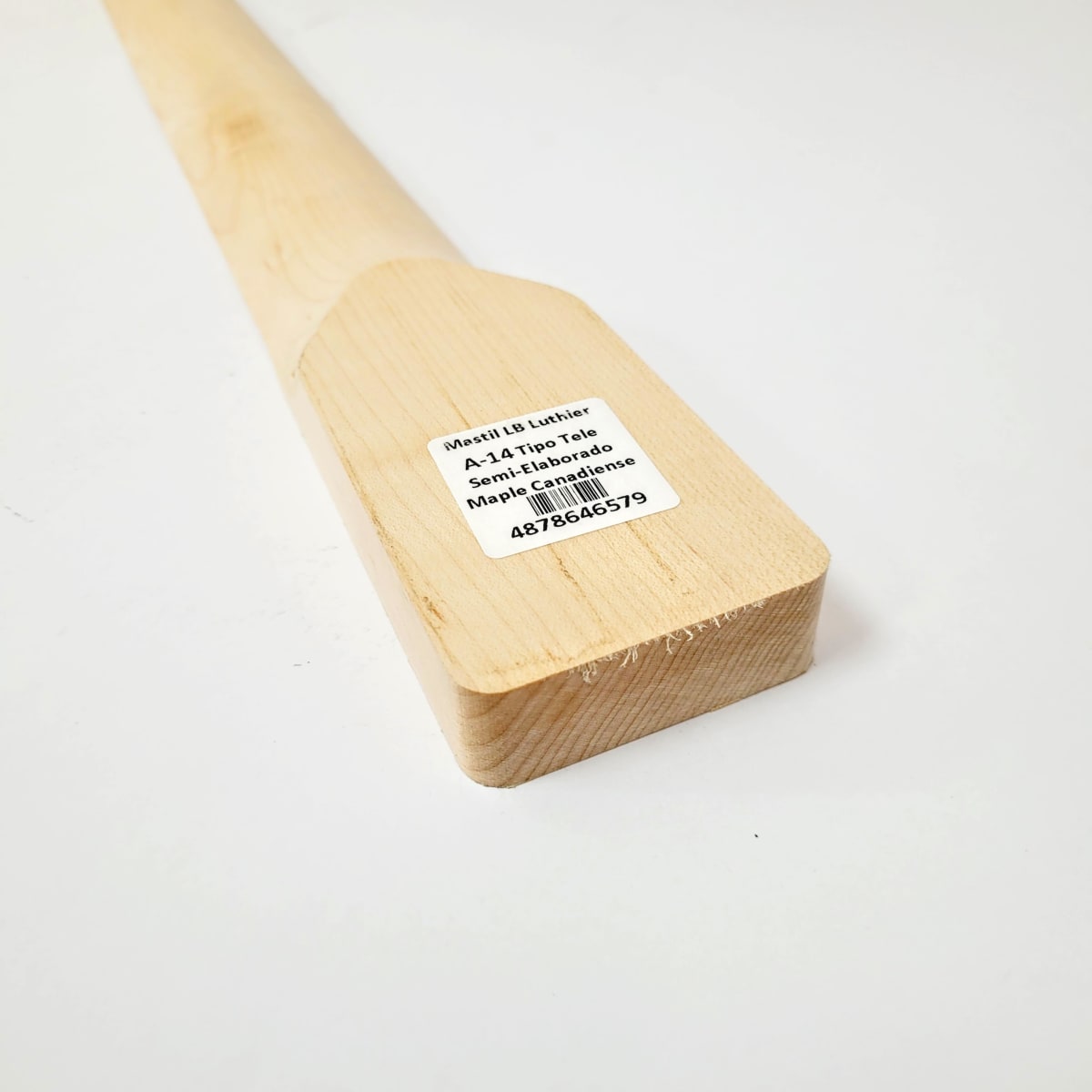 Mastil LB Luthier A-14 Tipo Tele Semi Elaborado de Maple Canadiense Especial3