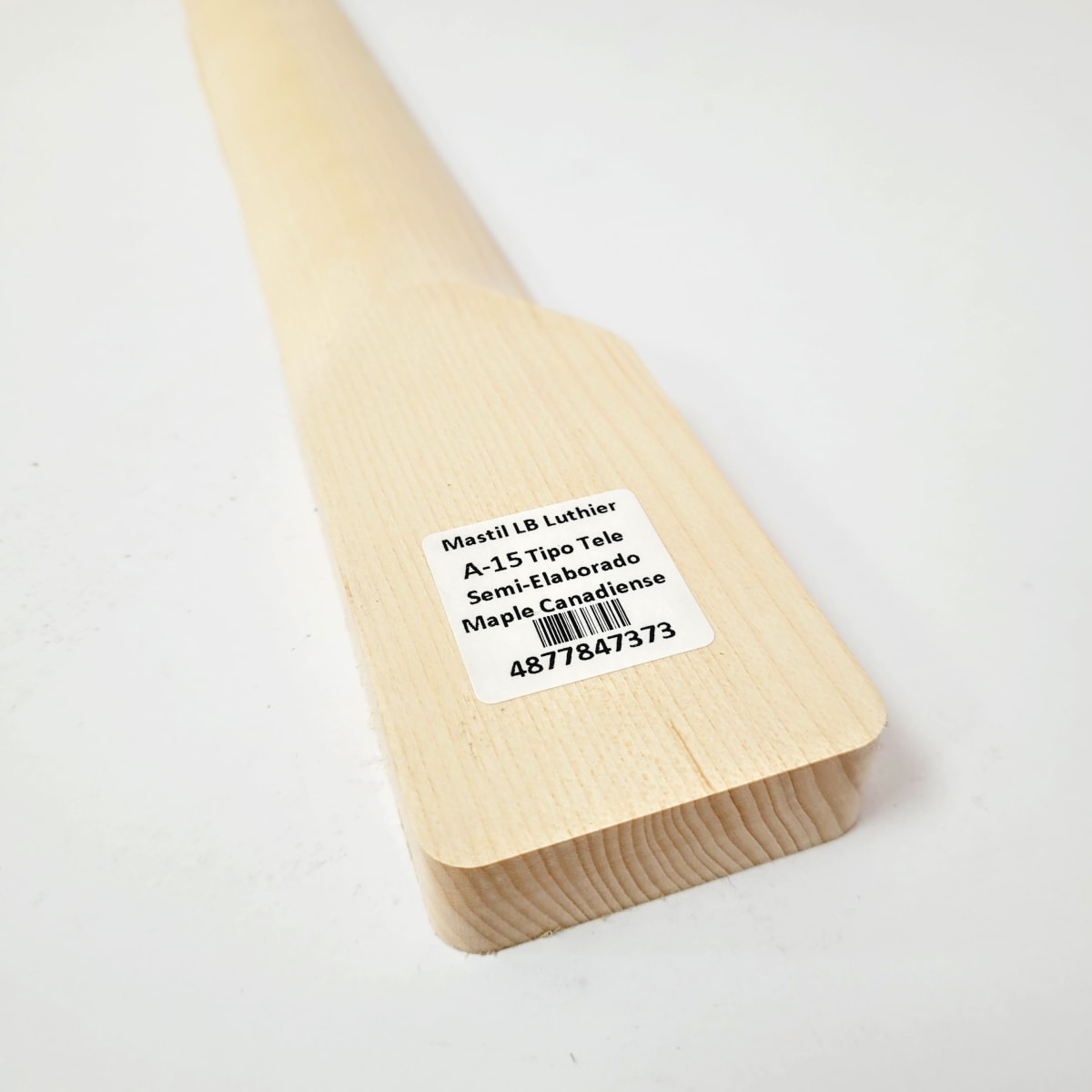 Mastil LB Luthier A-15 Tipo Tele Semi Elaborado de Maple Canadiense Especial3