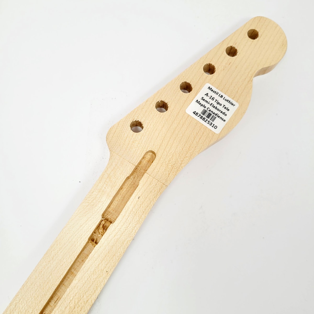 Mastil LB Luthier A-16 Tipo Tele Semi Elaborado de Maple Canadiense Especial2
