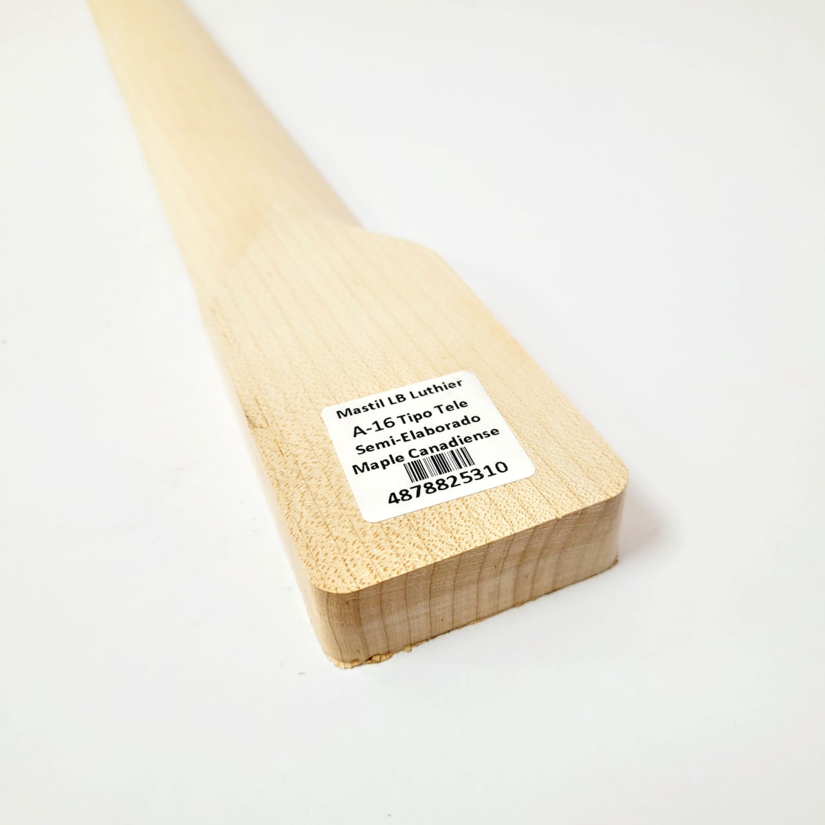 Mastil LB Luthier A-16 Tipo Tele Semi Elaborado de Maple Canadiense Especial3
