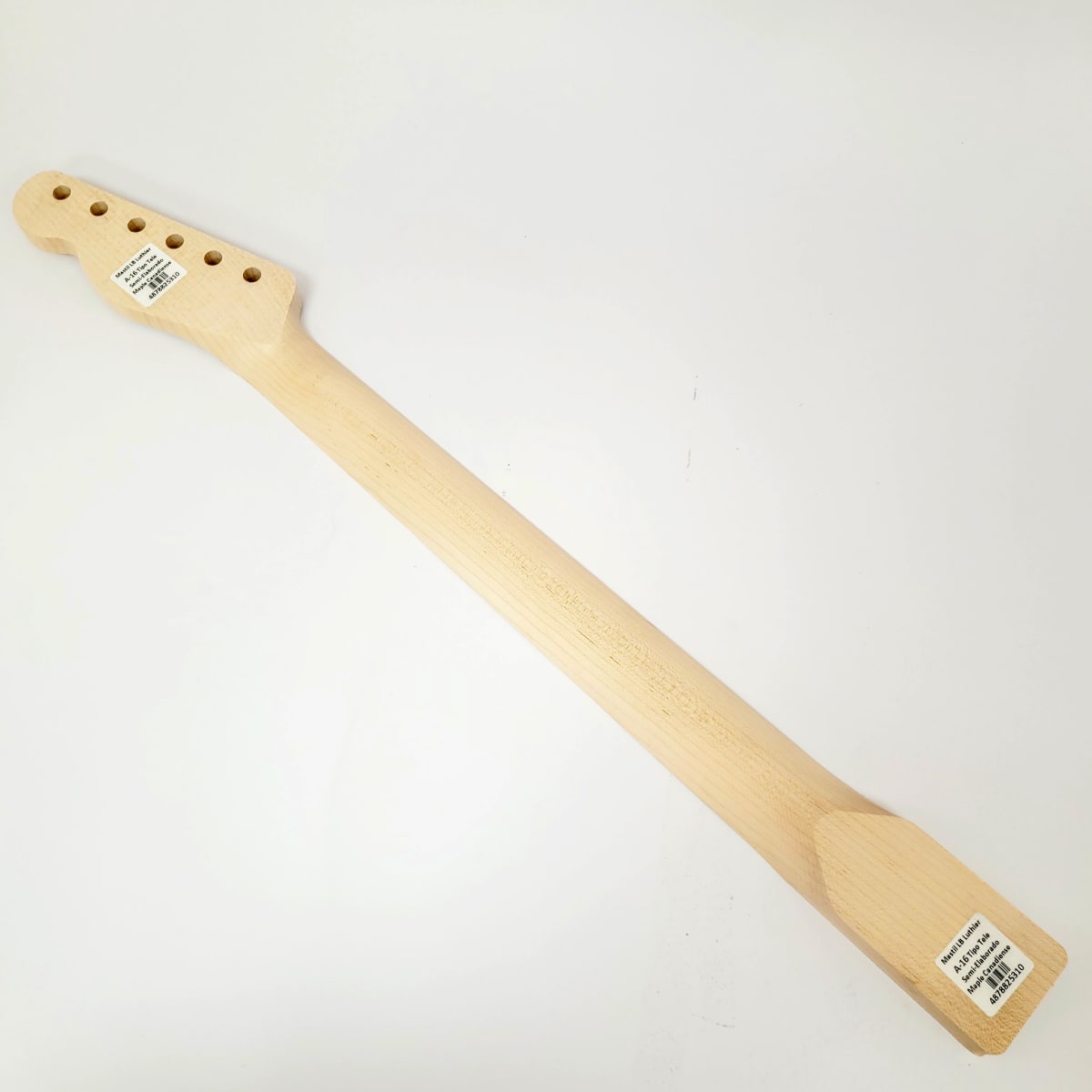 Mastil LB Luthier A-16 Tipo Tele Semi Elaborado de Maple Canadiense Especial4