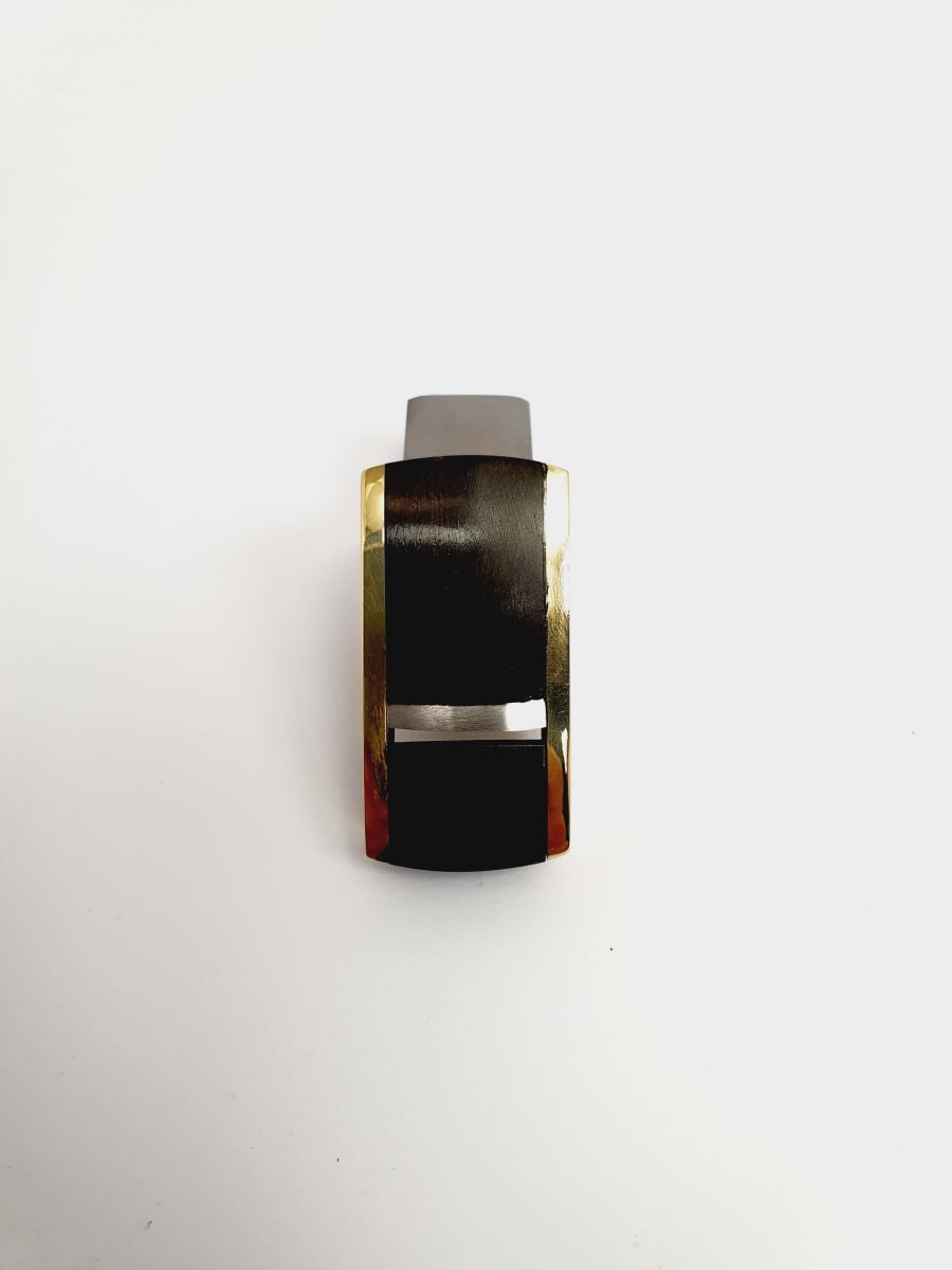 Mini Cepillo de Bronce-Ebano de 43 mm con Base Curva6