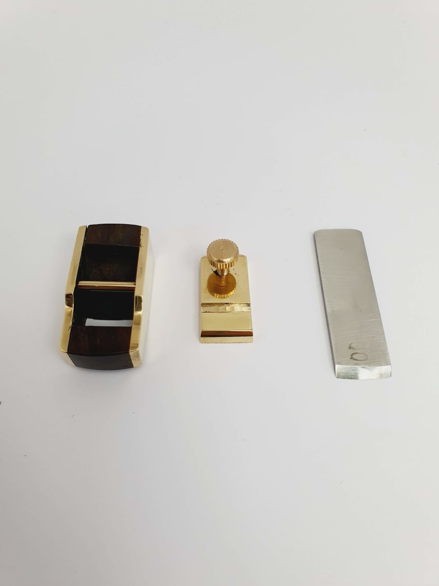 Mini Cepillo de Bronce-Ebano de 43 mm con Base Curva7