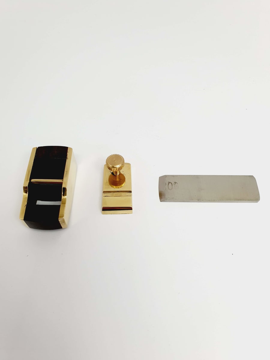 Mini Cepillo de Bronce-Ebano de 43 mm con Base Curva8
