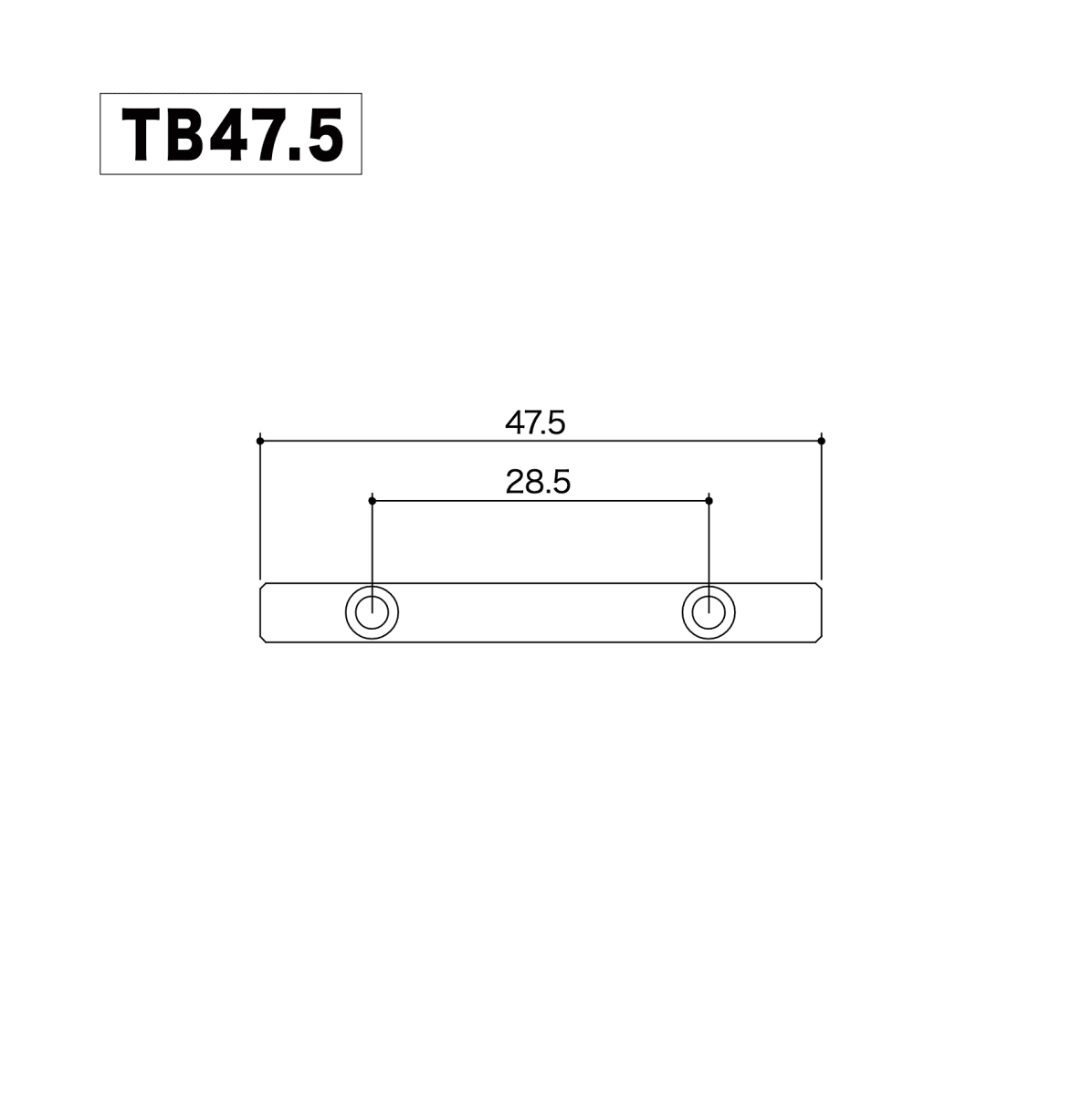 Tension Bar. Mod: TB47.5. Color Chrome5