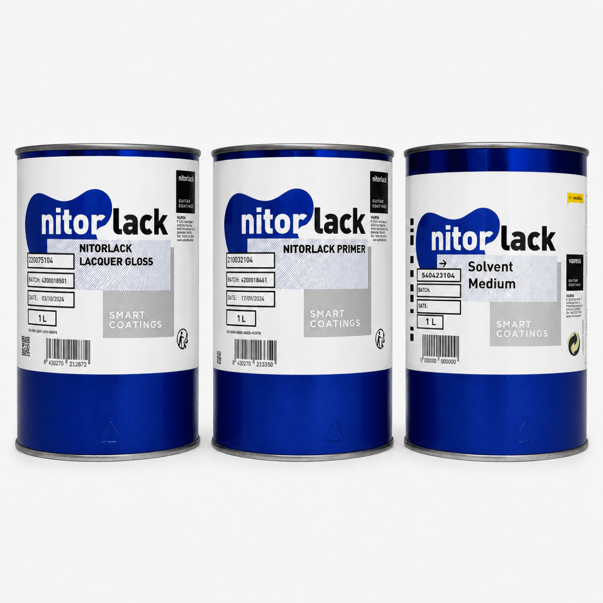 Pack Lacquer Gloss + Primer Incoloro + Solvente Medium Lata 1 lt2