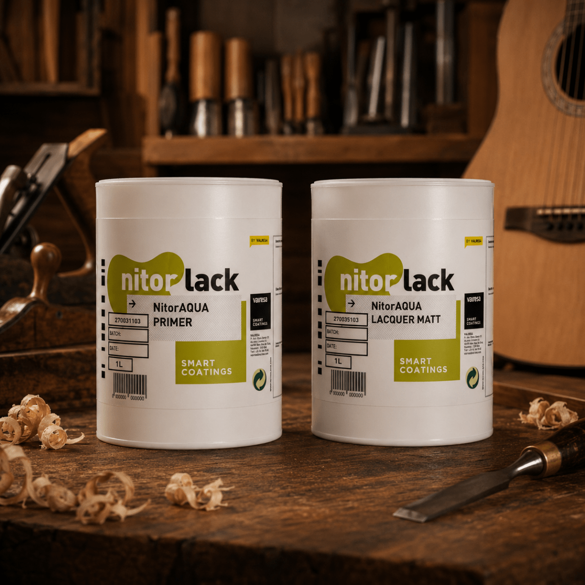 Pack Primer + Lacquer Matt NitorAqua de Nitorlack 1 lt 0