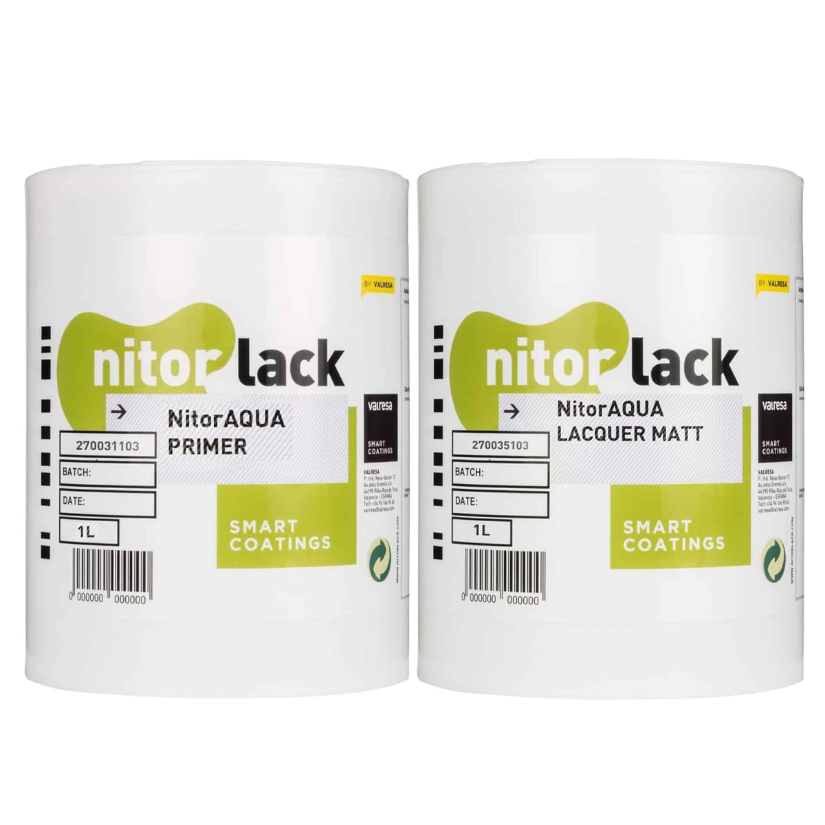 Pack Primer + Lacquer Matt NitorAqua de Nitorlack 1 lt2