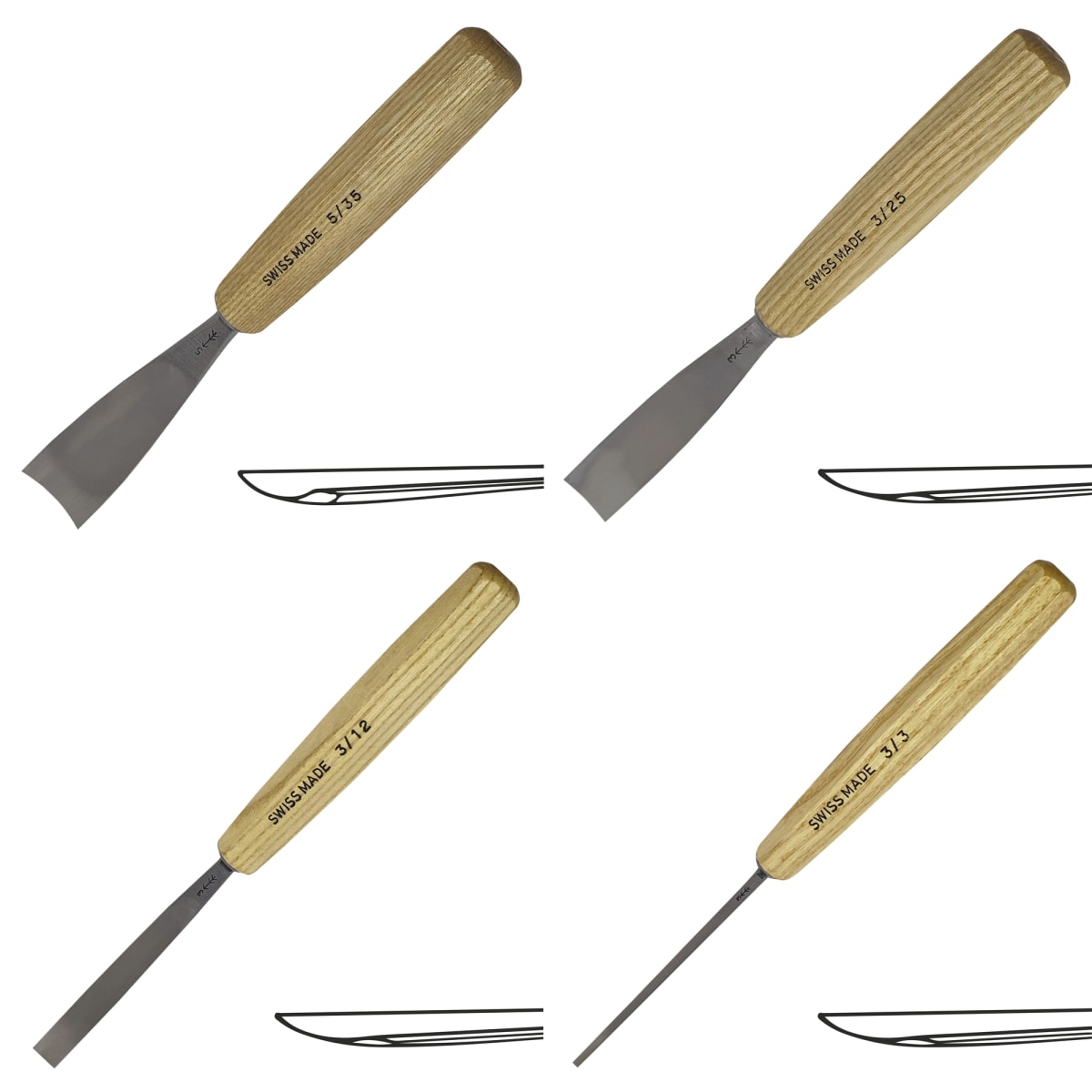 Set de Gubias para Tallado. Mod: Ro 256