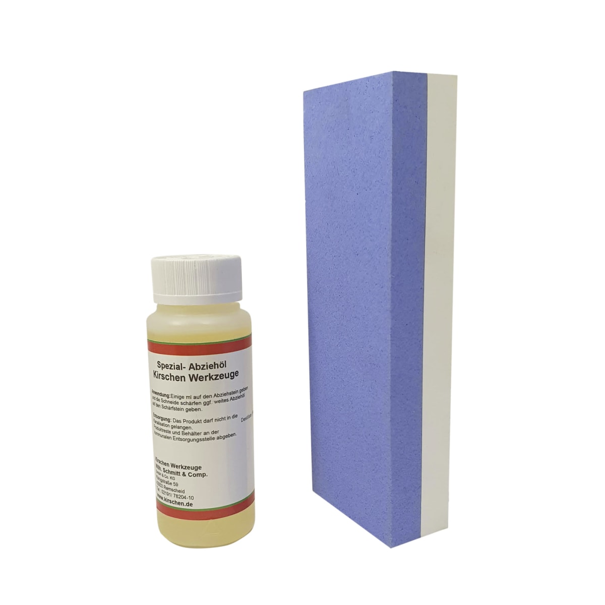 Set de 1 Piedra Rectangular 3703 Two Cherries de Doble Grano 360/1000 y 1 Aceite para Afilado3