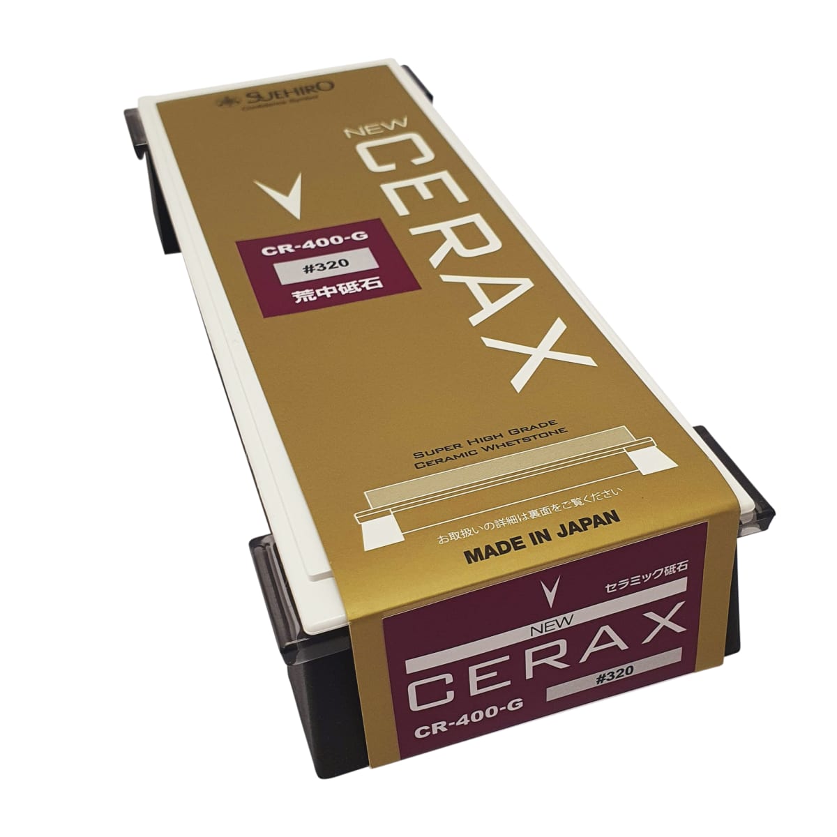 Piedra Cerax Plana Mod: CR-400-G para Afilado de Formones, Cuchillos, Cepillos. Grano 32010