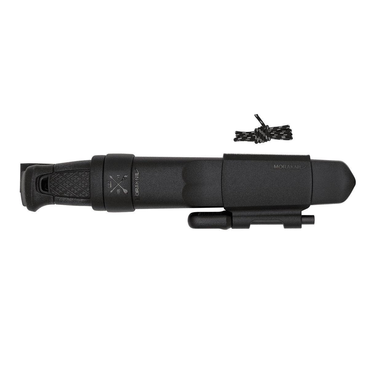 Cuchillo Garberg Black Blade (C) Acero al Carbono Morakniv 13915 con Kit de Supervivencia Black5