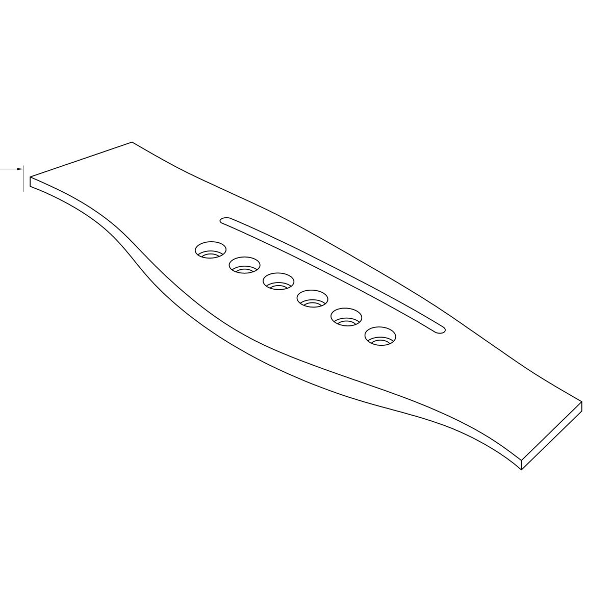 Puente de Ébano Tipo Ibanez. Mod: 22