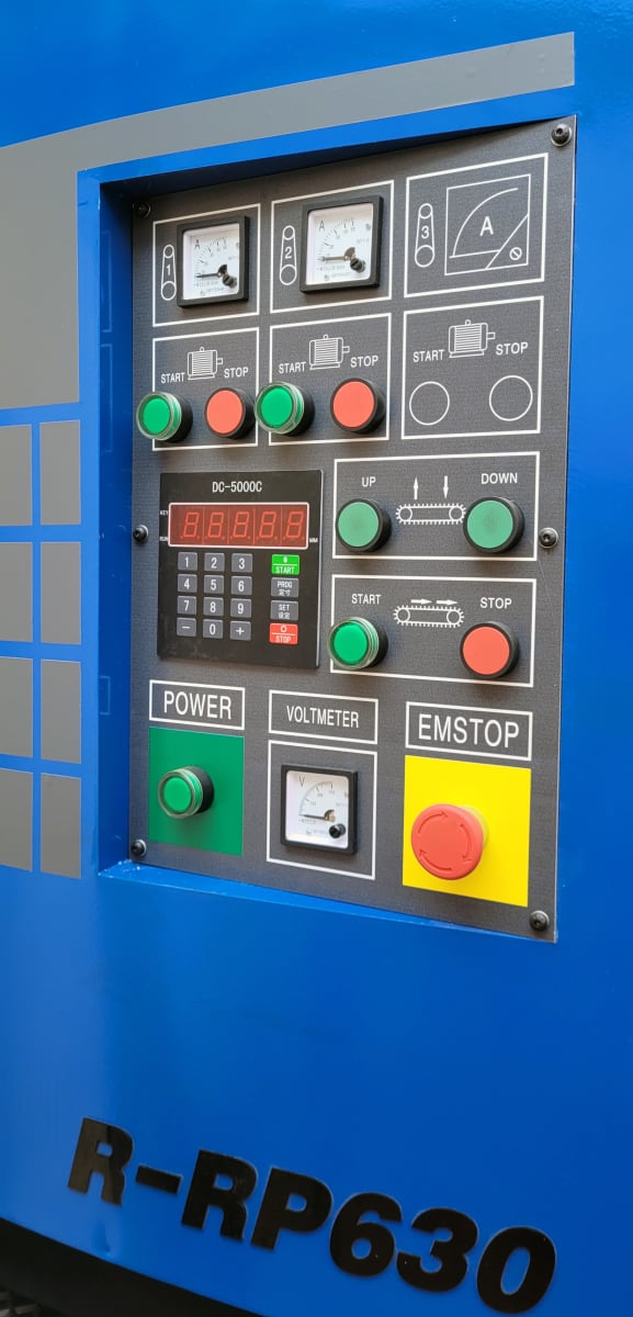 Maquina Lijadora Calibradora Industrial 630mm Ancho 220V 20.7Kw potencia, 36amp7