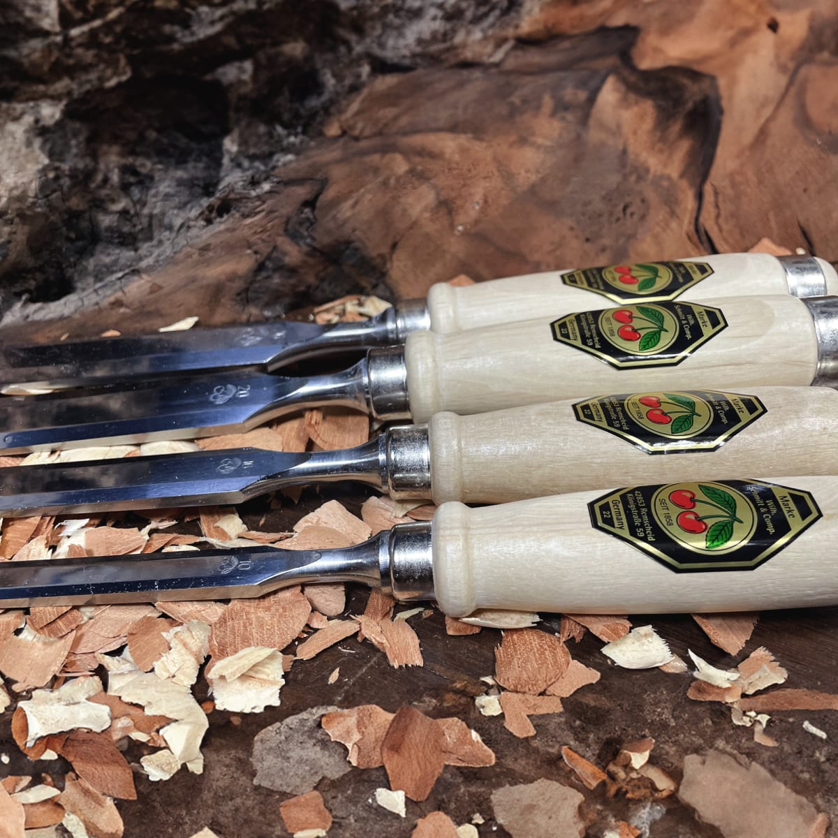 Set de 4 Formones Carpinteros Two Cherries 1181 SB4