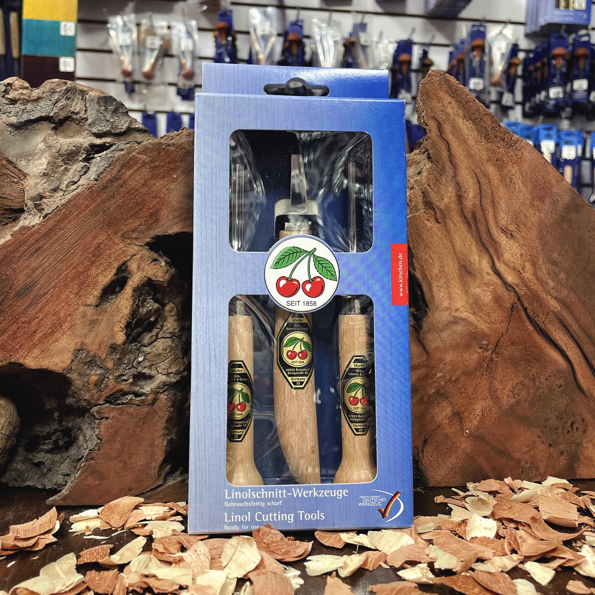 Set de 2 Gubias y 1 Cuchillo Two Cherries 3450 SB para Xilografia 0