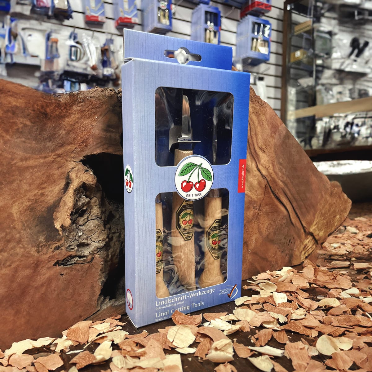 Set de 2 Gubias y 1 Cuchillo Two Cherries 3450 SB para Xilografia3