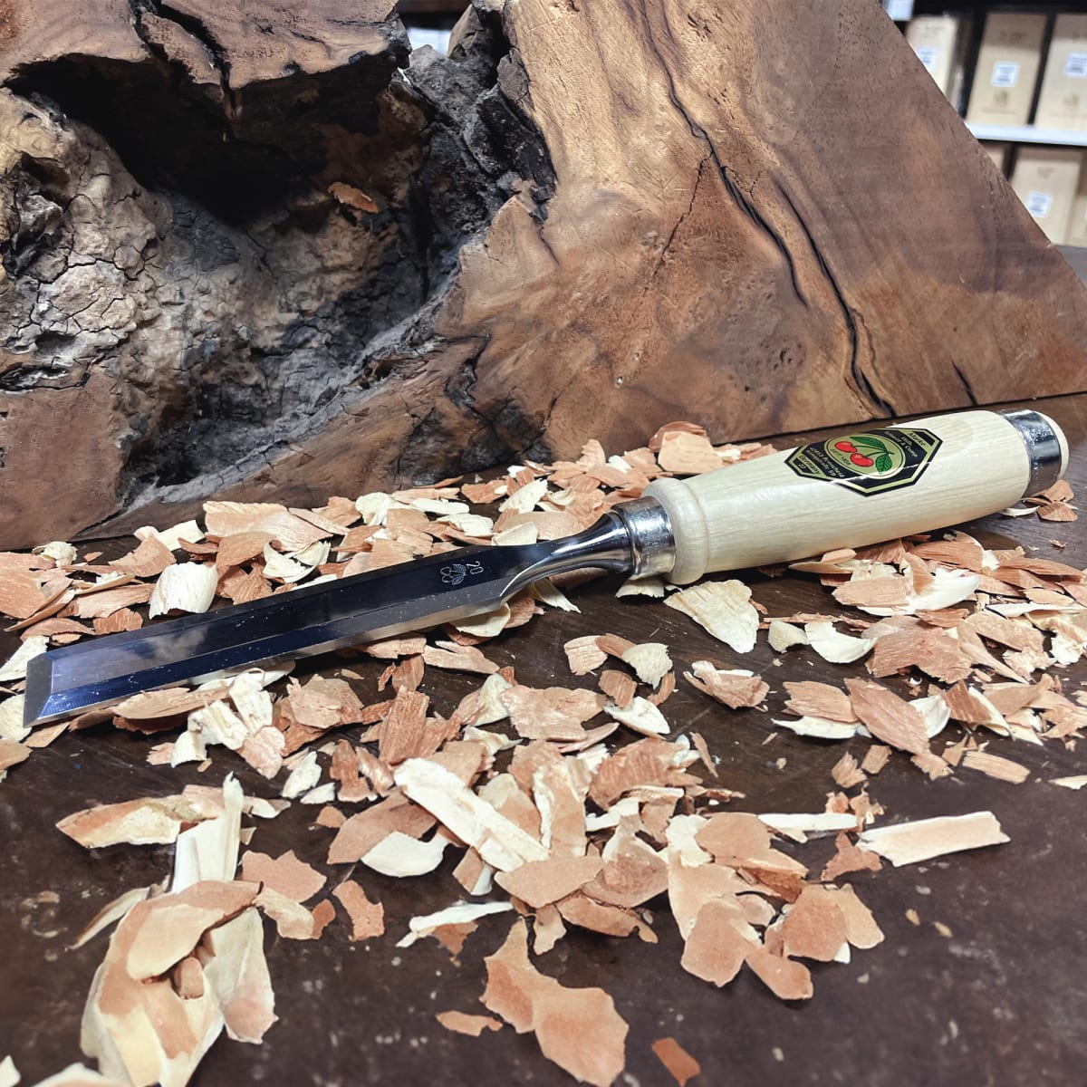 Set de 6 Formones Carpinteros y 1 Estuche de Cuero Two Cherries 1171 LRT15