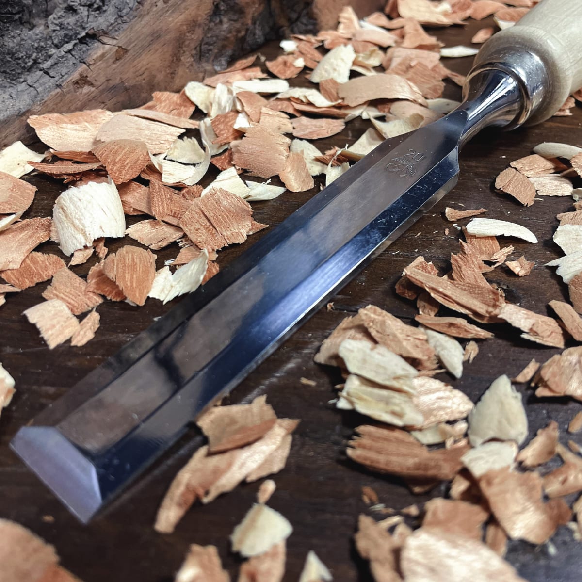 Set de 6 Formones Carpinteros y 1 Estuche de Cuero Two Cherries 1171 LRT16