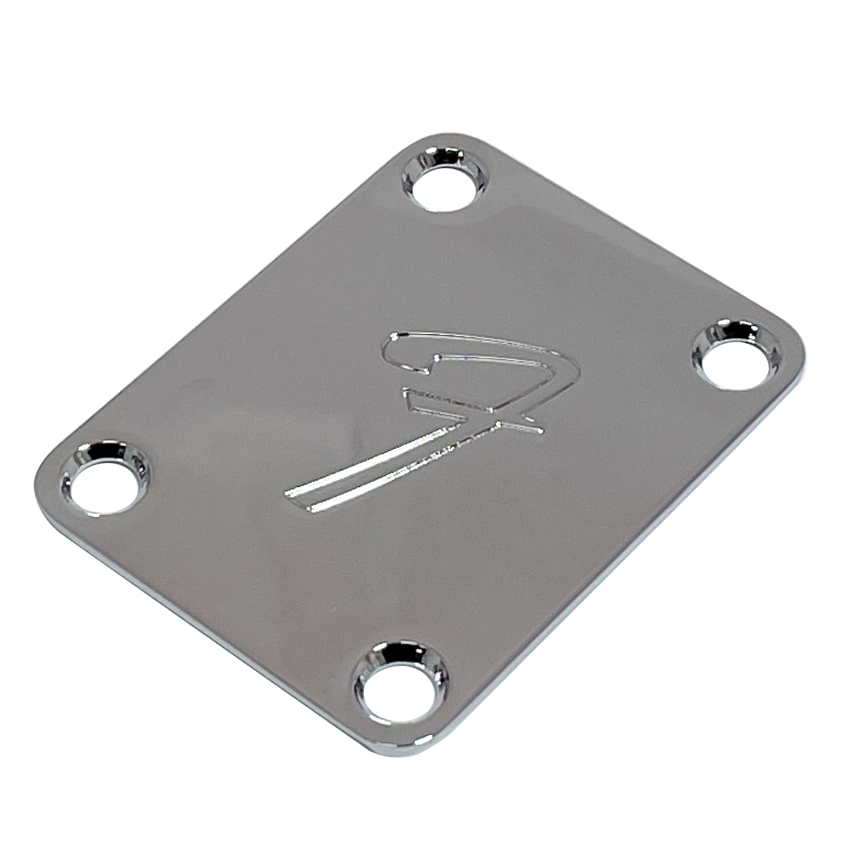 Neck Plate. Mod: NP-CF. Color: Chrome con Grabado 0