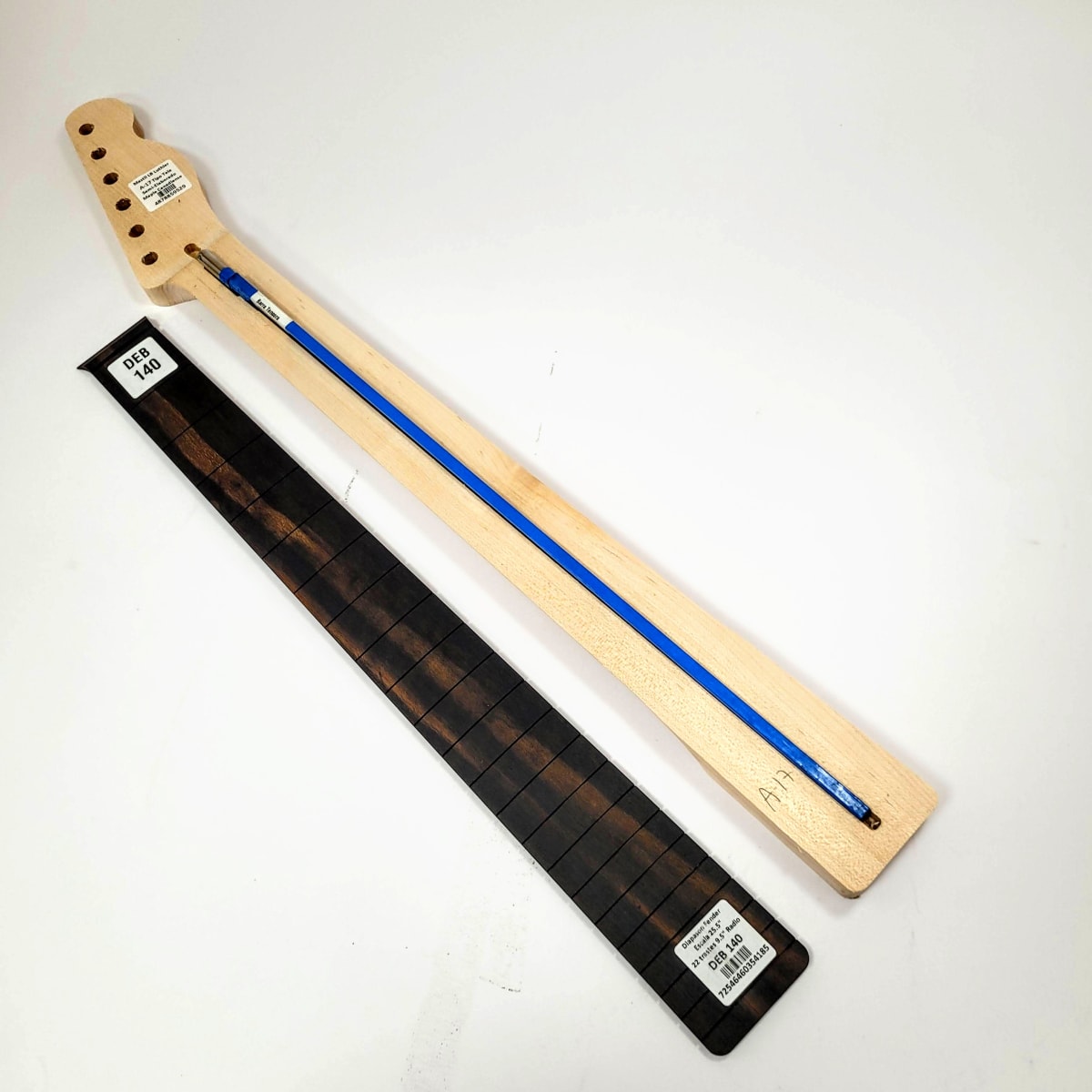 Kit Mod: 02 de Mastil Semi Elaborado Tipo Tele + Diapason Ranurado + Tensor 0