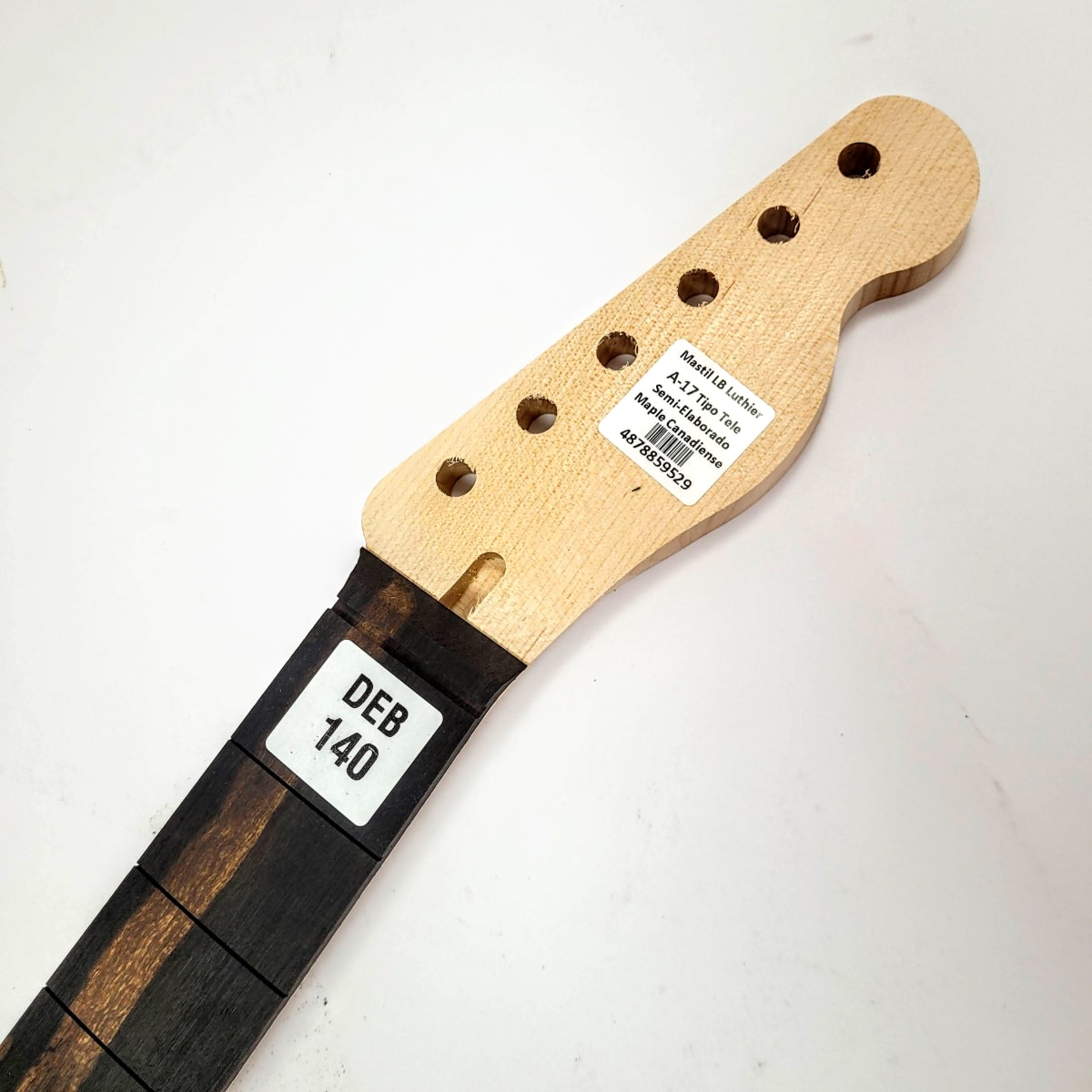Kit Mod: 02 de Mastil Semi Elaborado Tipo Tele + Diapason Ranurado + Tensor3