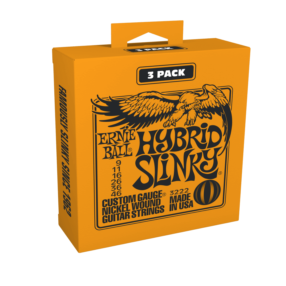 Cuerdas Mod: 3222 Hybrid Slinky para Guitarra Electrica .009 - .046 (Pack de 3 Sets) 0