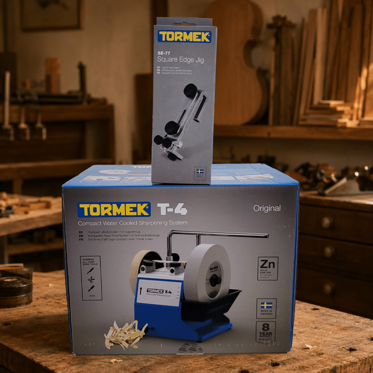 Pack Afiladora Tormek T4 + Guia para Herramientas de Carpinteria SE-77 0