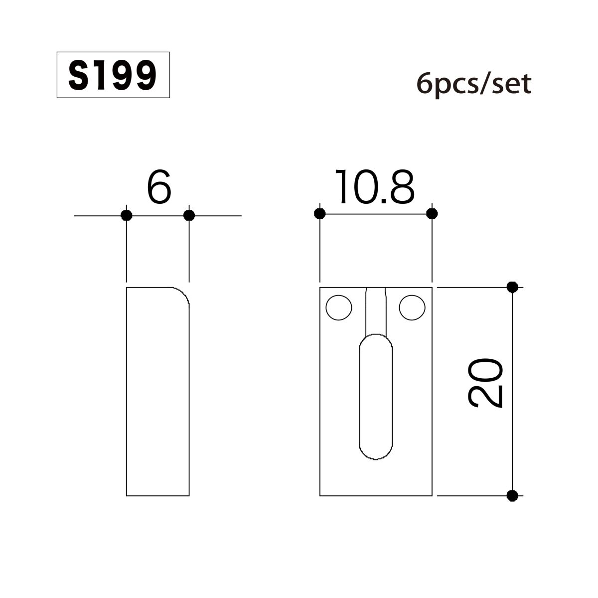 Set de Saddles para Guitarra. Mod: S199. Color: Gold2