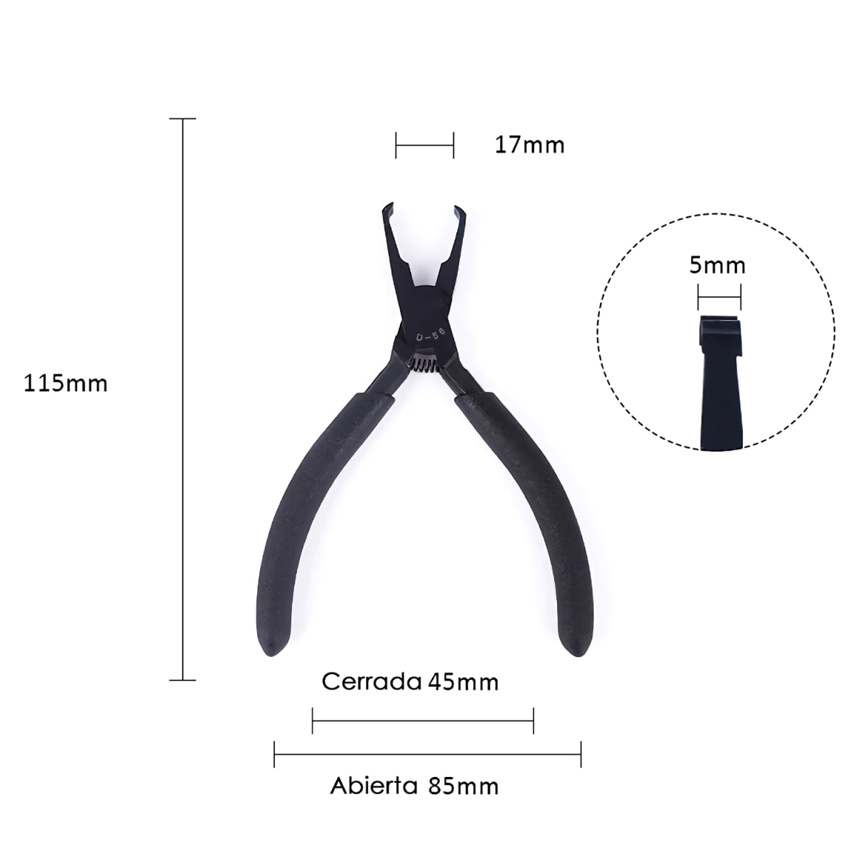 Tenaza Corte Frontal para Extracción de Traste7