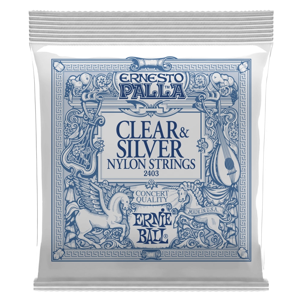 Cuerdas para Guitarra Clasica. 6-String. Clear N' Silver Nylon .028 - .042 0