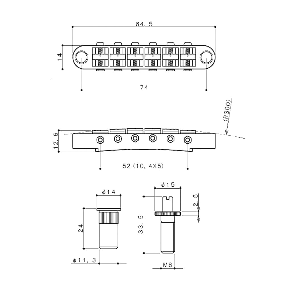 Puente Tune o Matic. Mod: TM-B. Color: Black4
