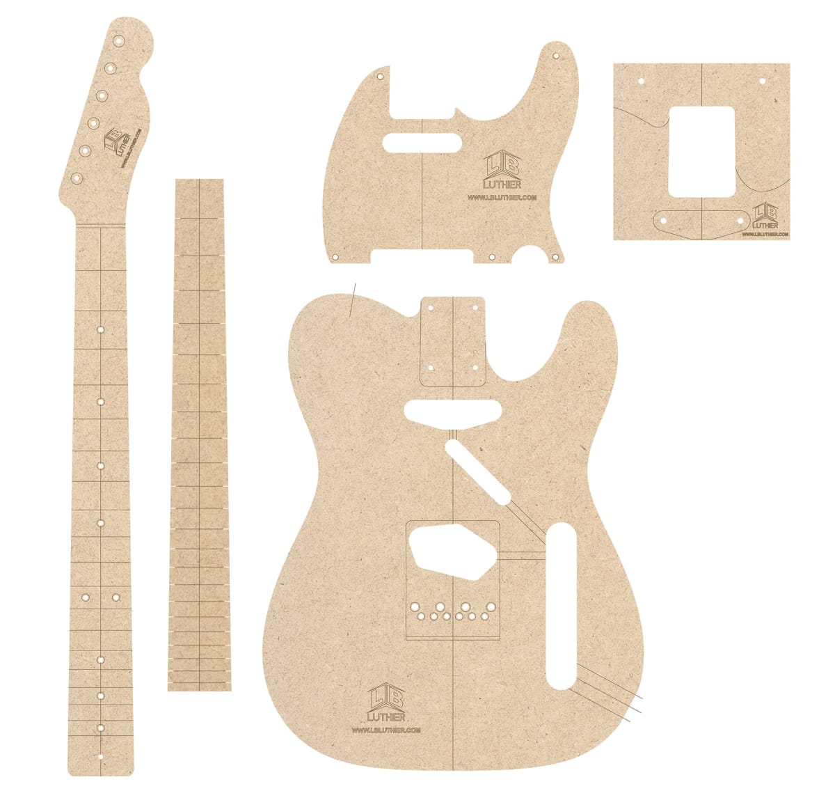Plantilla en MDF para Telecaster1