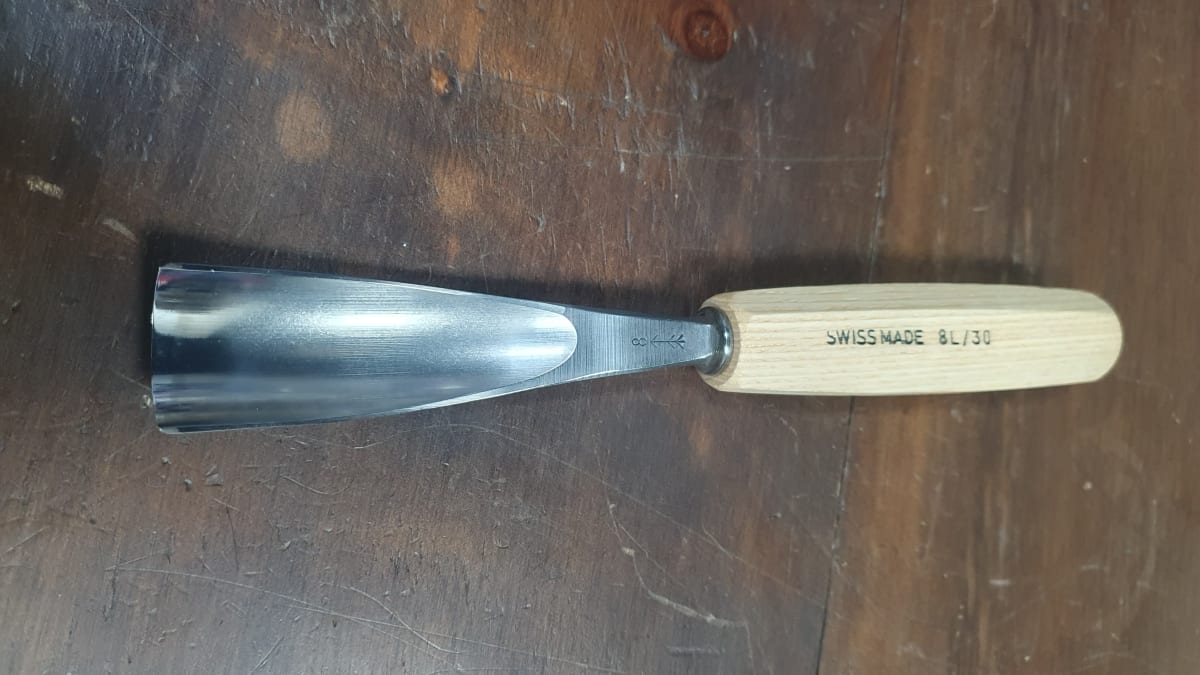 Gubia No 8L Semi Curva de 30 mm de ancho para hacer Cuchara o Cuenco2