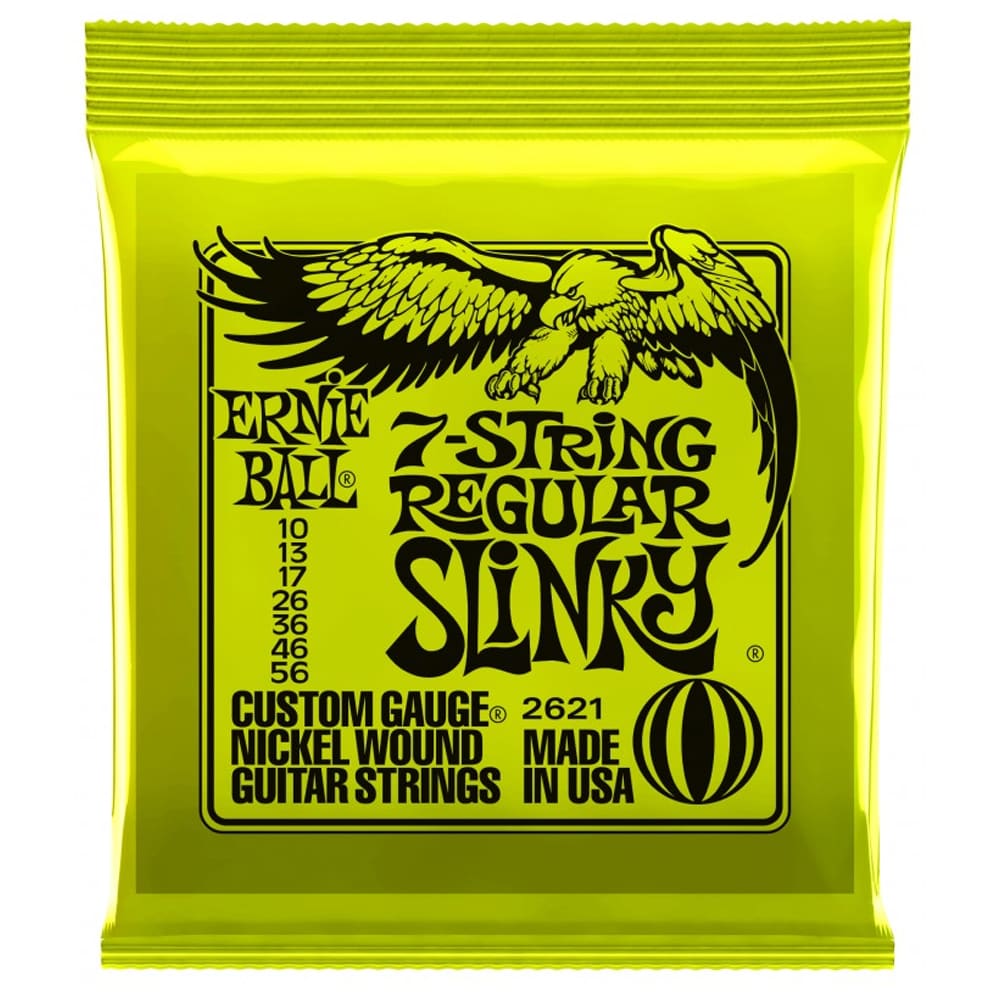 Cuerdas para Guitarra Electrica. Mod: 2621. 7-String. Regular Slinky .010 - .056 0