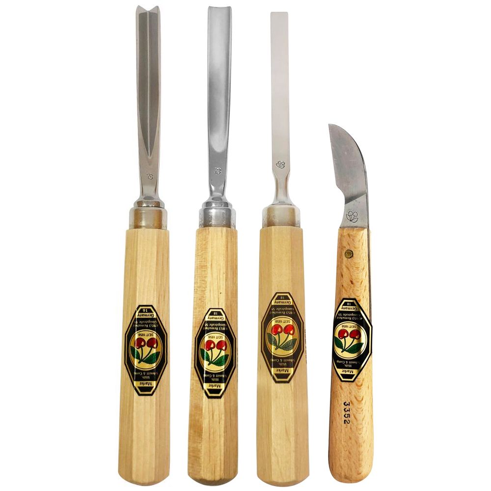 Set 3424 SB de 3 Mini Gubias y 1 Cuchillo Two Cherries para Xilografia y Tallado19