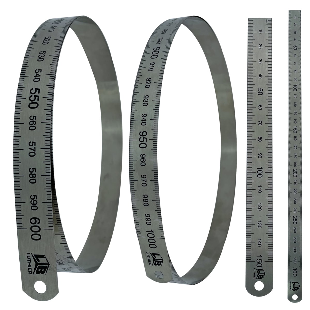 Set de Reglas Metalicas Flexibles y Rigidas Calibradas 15cm, 30cm, 60cm y 100cm 0