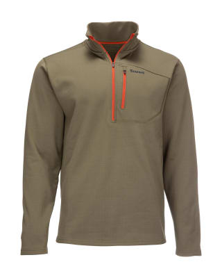 POLERON THERMAL 1/4 ZIP TOP DARK STONE1