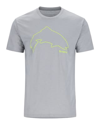POLERA TROUT OUTLINE T-SHIRT STONE HEATHER