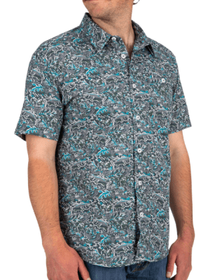 CAMISA TAILOUT SS SHIRT FISH GRASS
